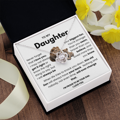 This Old Lion Has Your Back – Father to Daughter Necklace