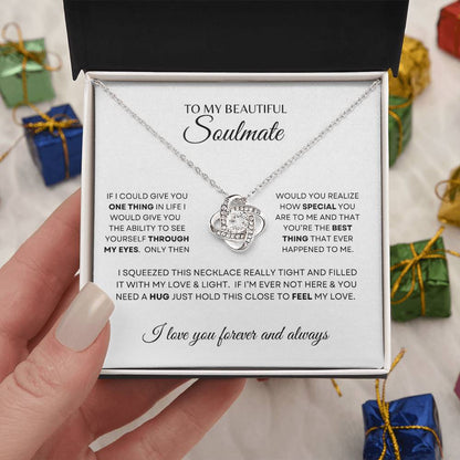 BEAUTIFUL SOULMATE LOVE KNOT NECKLACE
