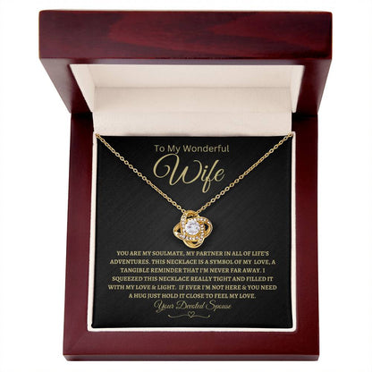 Your Dear Spouse | My Partner In All Of Life's Adventures | Love Knot Necklace