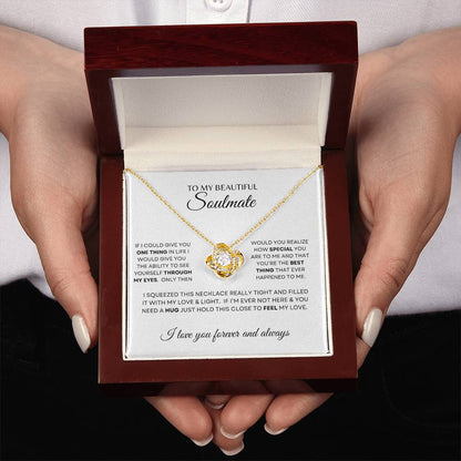 BEAUTIFUL SOULMATE LOVE KNOT NECKLACE