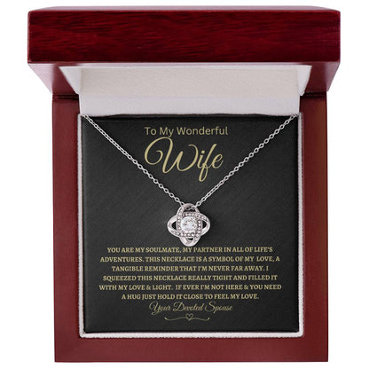 Your Dear Spouse | My Partner In All Of Life's Adventures | Love Knot Necklace