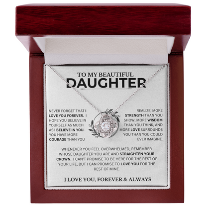 Gift For Daughter, "Never Forget That I Love You"