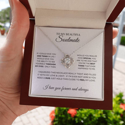 BEAUTIFUL SOULMATE LOVE KNOT NECKLACE