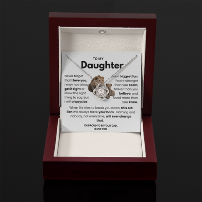 This Old Lion Has Your Back – Father to Daughter Necklace