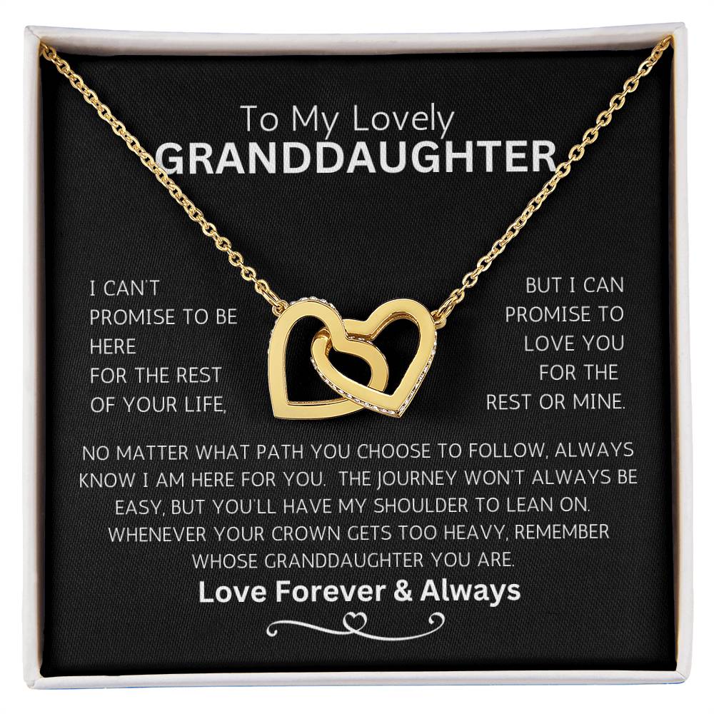 GRANDDAUGHTER DOUBLE HEART NECKLACE