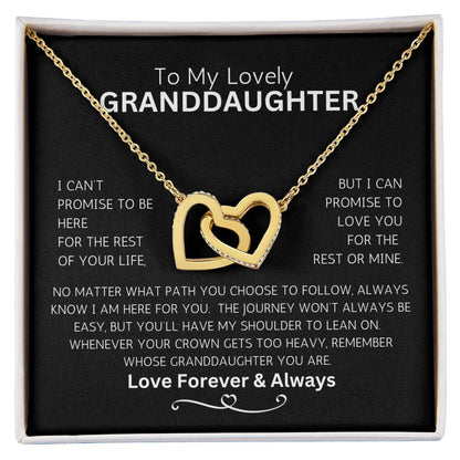 GRANDDAUGHTER DOUBLE HEART NECKLACE
