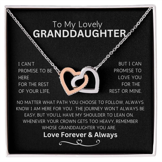 GRANDDAUGHTER DOUBLE HEART NECKLACE