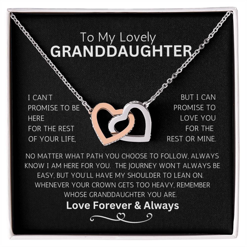 GRANDDAUGHTER DOUBLE HEART NECKLACE