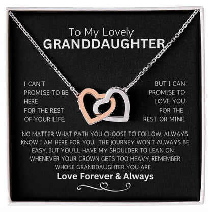 GRANDDAUGHTER DOUBLE HEART NECKLACE