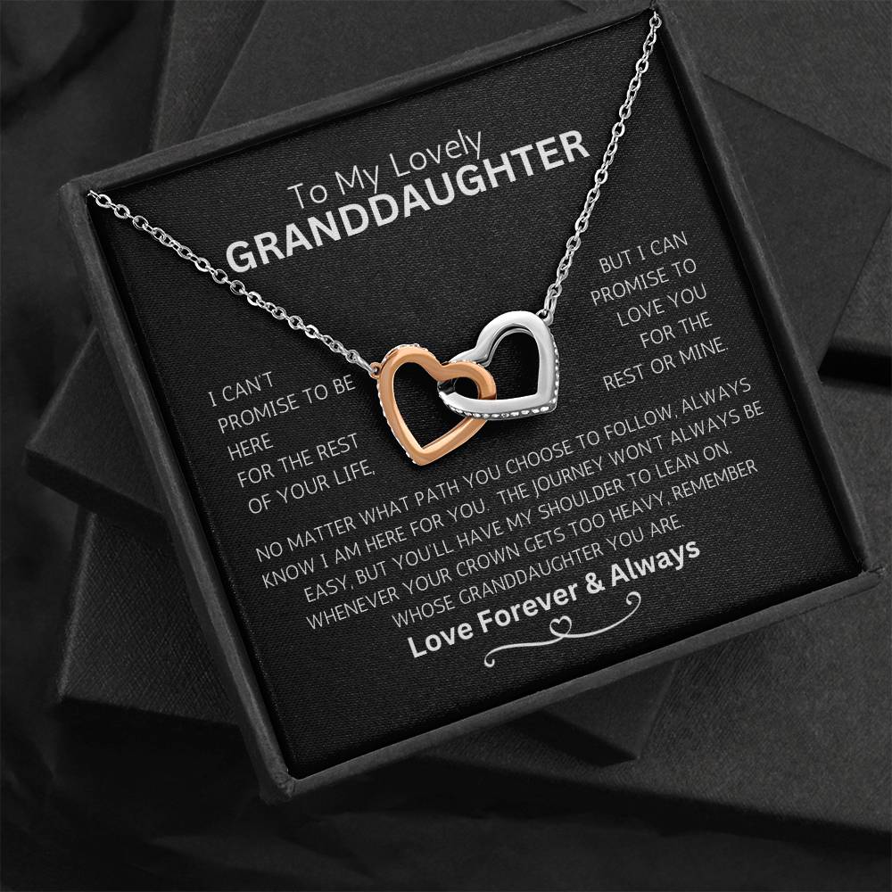 GRANDDAUGHTER DOUBLE HEART NECKLACE