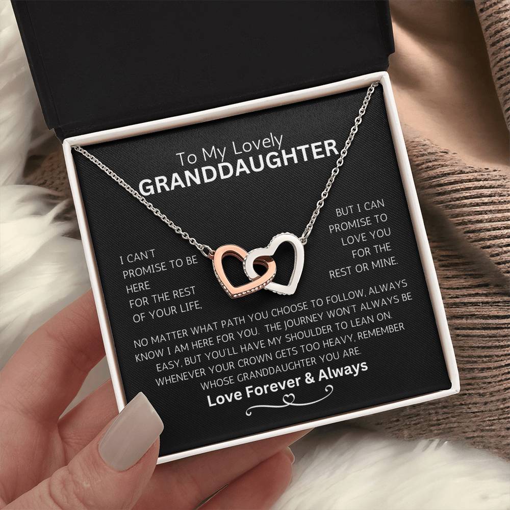 GRANDDAUGHTER DOUBLE HEART NECKLACE