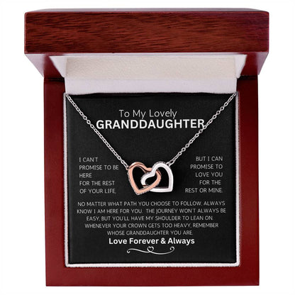 GRANDDAUGHTER DOUBLE HEART NECKLACE