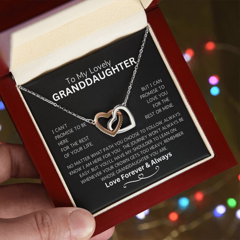 GRANDDAUGHTER DOUBLE HEART NECKLACE