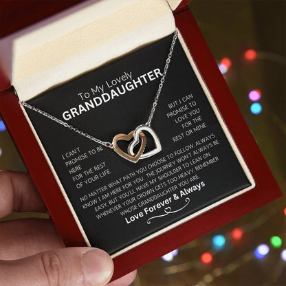 GRANDDAUGHTER DOUBLE HEART NECKLACE