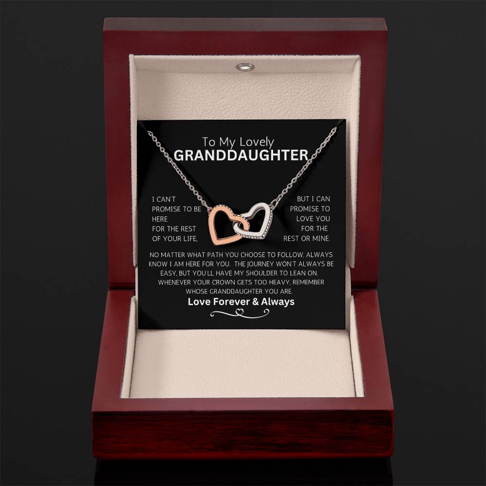 GRANDDAUGHTER DOUBLE HEART NECKLACE