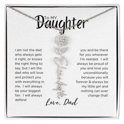 DAUGHTER'S BLOOM:  BIRTH FLOWER NECKLACE FROM DAD