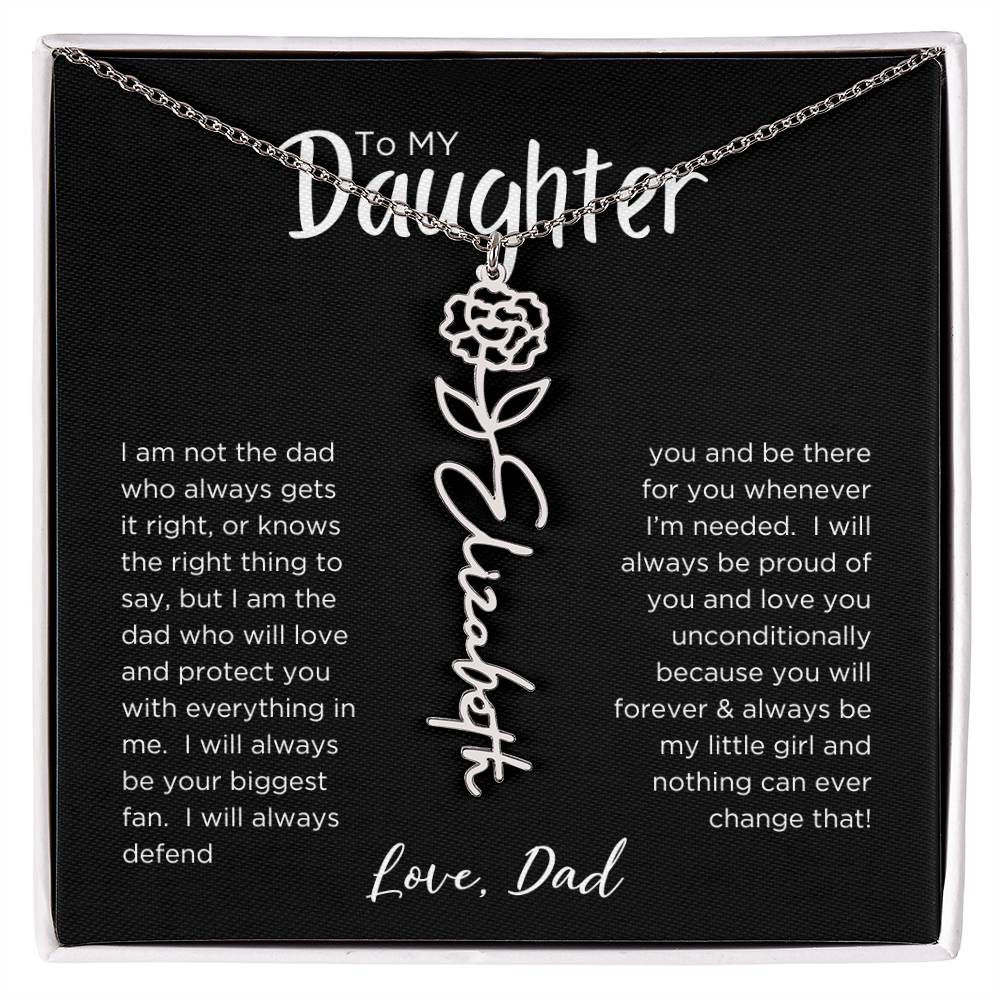 DAUGHTER'S BLOOM: BIRTH FLOWER NECKLACE FROM DAD