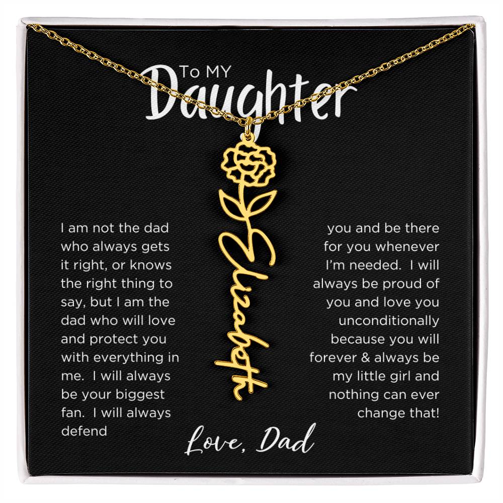 DAUGHTER'S BLOOM: BIRTH FLOWER NECKLACE FROM DAD