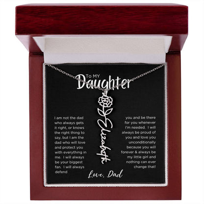 DAUGHTER'S BLOOM: BIRTH FLOWER NECKLACE FROM DAD