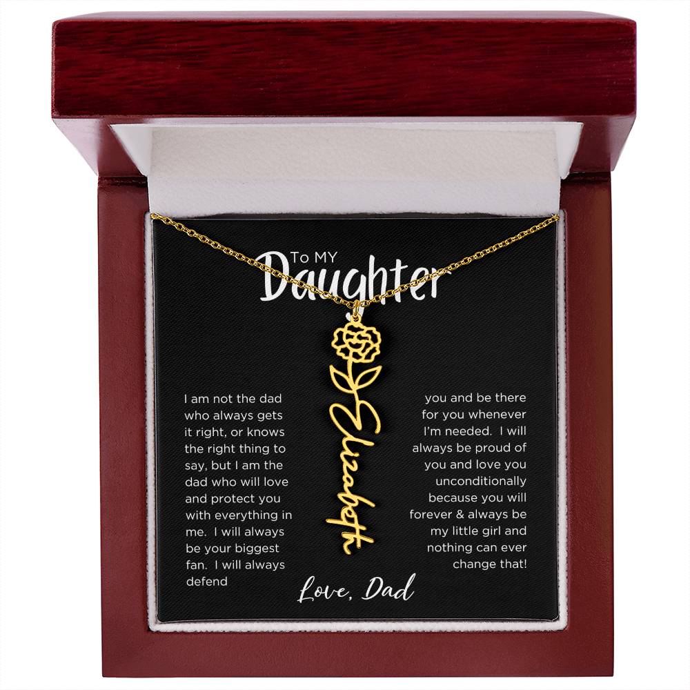 DAUGHTER'S BLOOM: BIRTH FLOWER NECKLACE FROM DAD