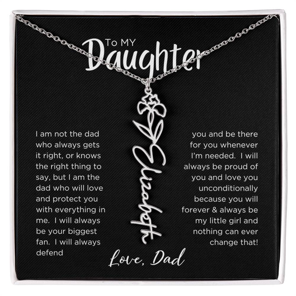 DAUGHTER'S BLOOM: BIRTH FLOWER NECKLACE FROM DAD