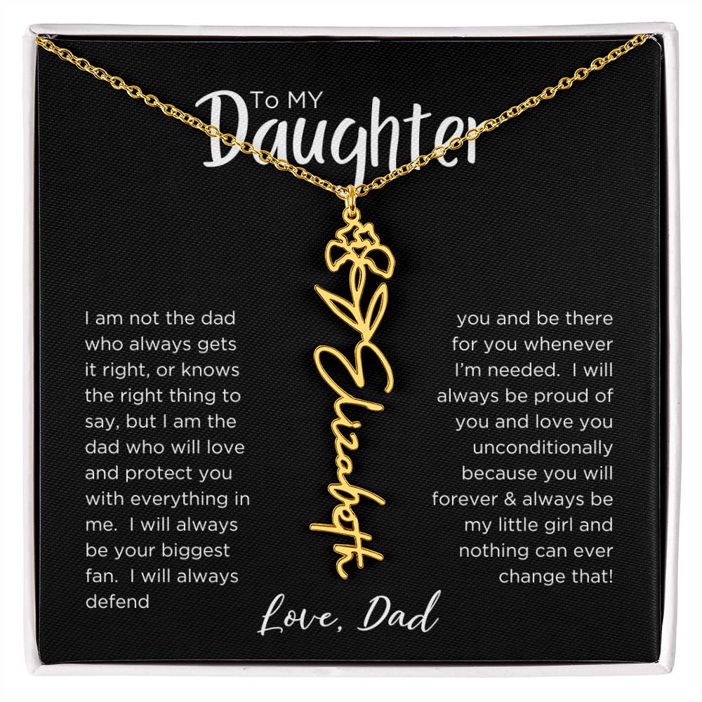 DAUGHTER'S BLOOM: BIRTH FLOWER NECKLACE FROM DAD