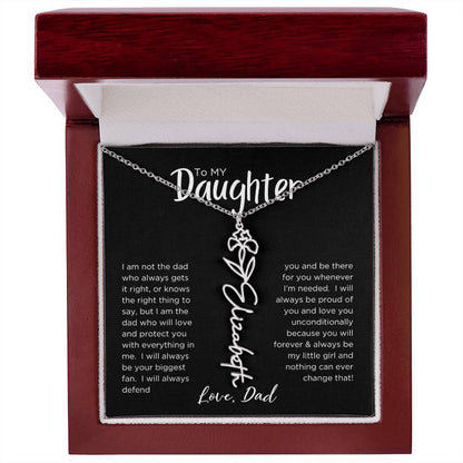 DAUGHTER'S BLOOM: BIRTH FLOWER NECKLACE FROM DAD