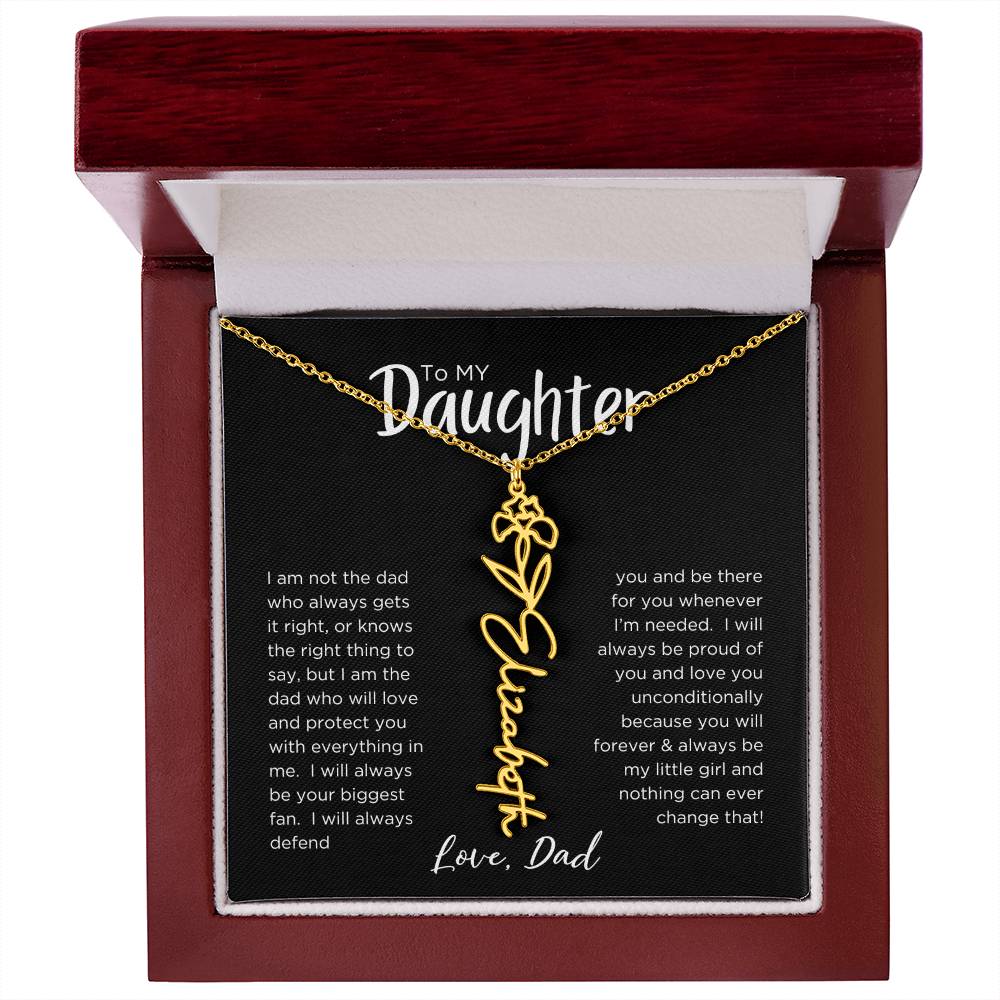 DAUGHTER'S BLOOM: BIRTH FLOWER NECKLACE FROM DAD
