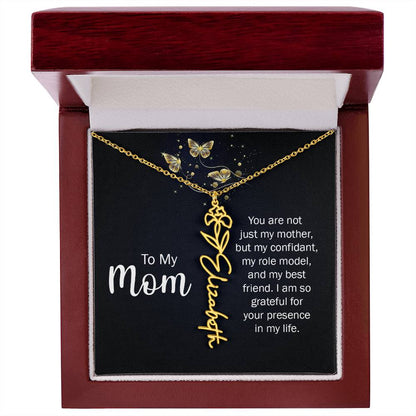 TO MY MOM BIRTH FLOWER NECKLACE