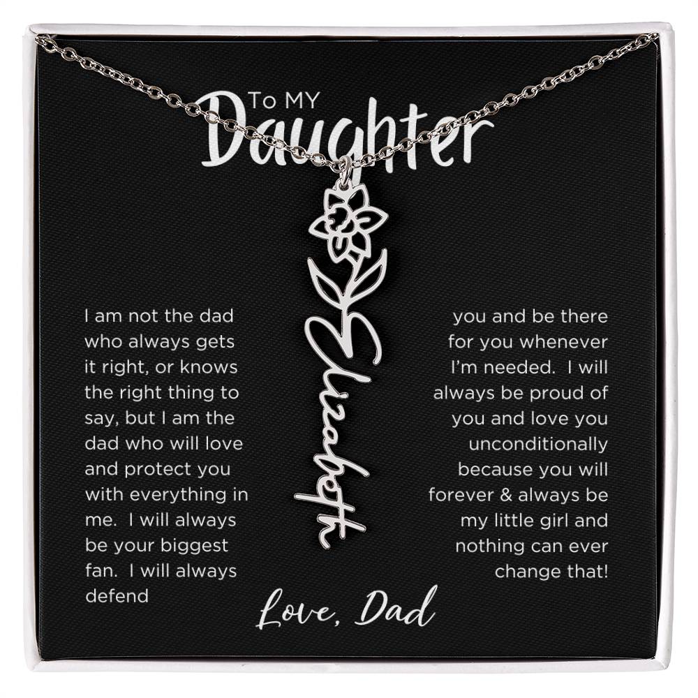 DAUGHTER'S BLOOM: BIRTH FLOWER NECKLACE FROM DAD