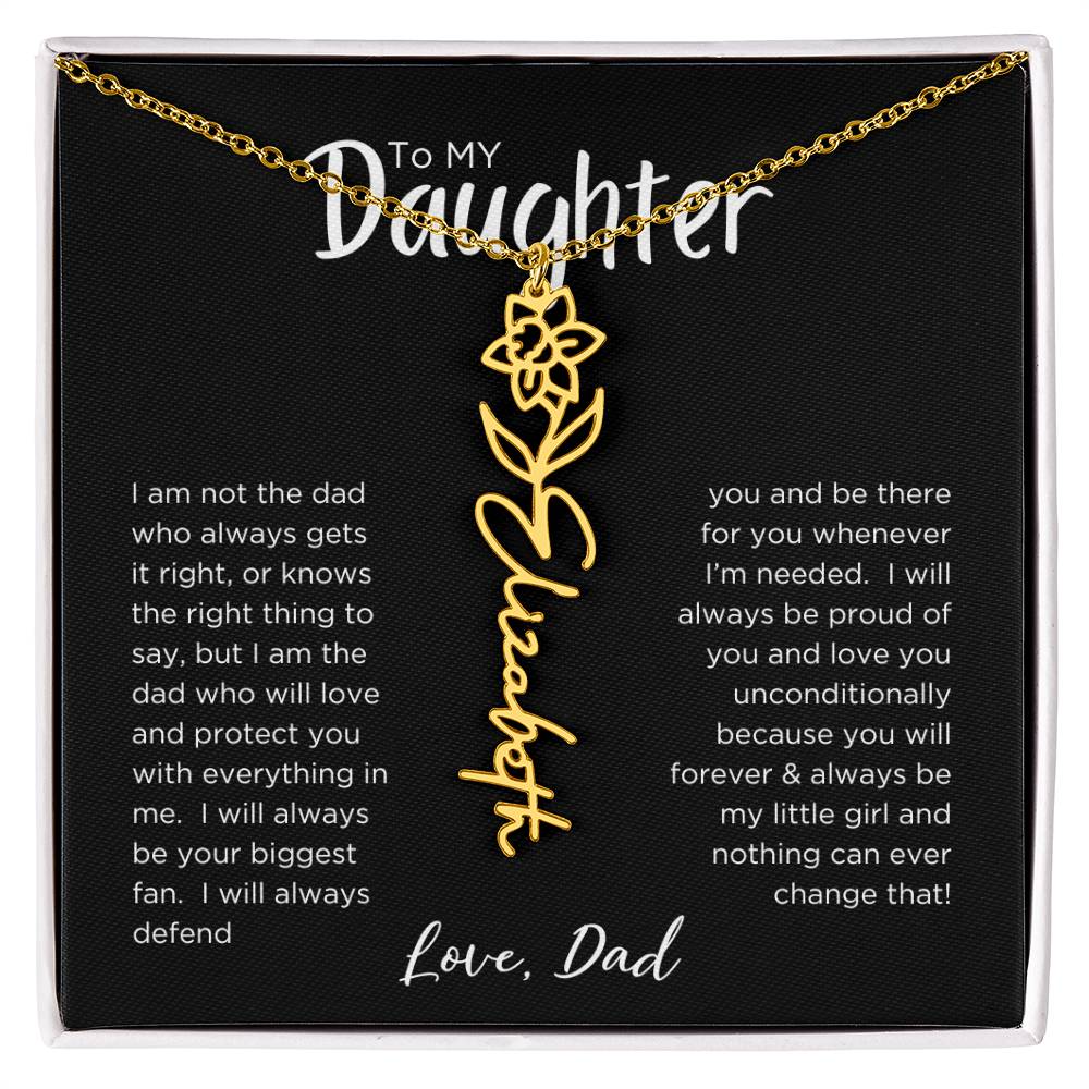 DAUGHTER'S BLOOM: BIRTH FLOWER NECKLACE FROM DAD