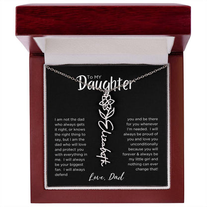 DAUGHTER'S BLOOM: BIRTH FLOWER NECKLACE FROM DAD
