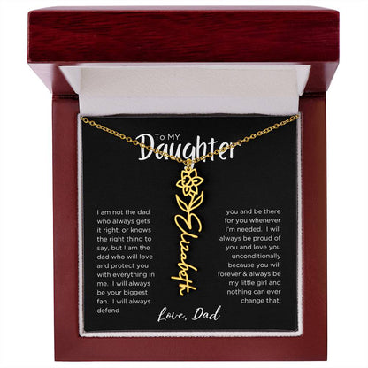 DAUGHTER'S BLOOM: BIRTH FLOWER NECKLACE FROM DAD