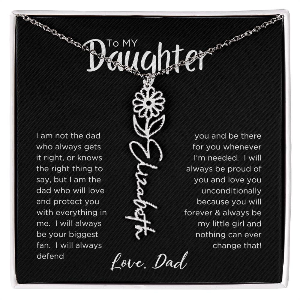 DAUGHTER'S BLOOM: BIRTH FLOWER NECKLACE FROM DAD