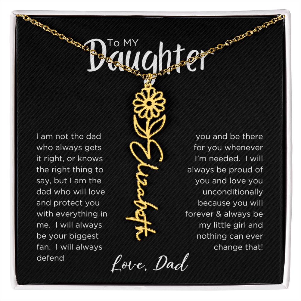 DAUGHTER'S BLOOM: BIRTH FLOWER NECKLACE FROM DAD