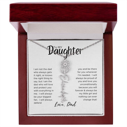DAUGHTER'S BLOOM:  BIRTH FLOWER NECKLACE FROM DAD