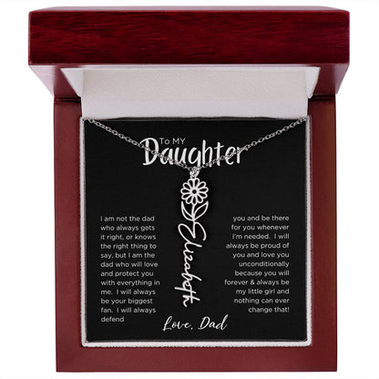 DAUGHTER'S BLOOM: BIRTH FLOWER NECKLACE FROM DAD