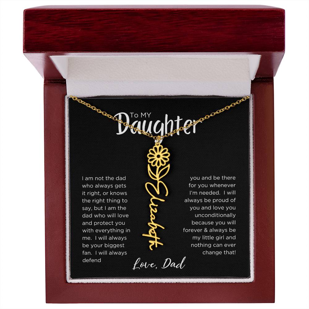 DAUGHTER'S BLOOM: BIRTH FLOWER NECKLACE FROM DAD