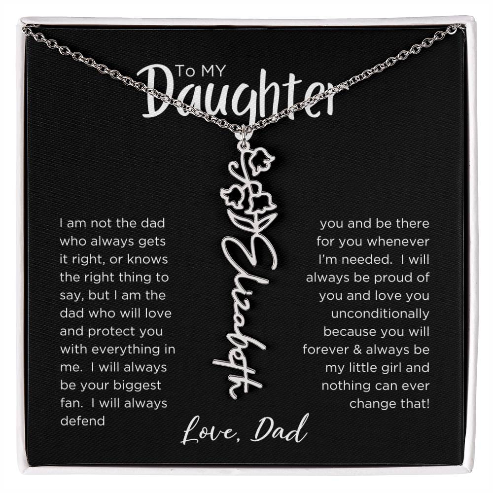 DAUGHTER'S BLOOM: BIRTH FLOWER NECKLACE FROM DAD