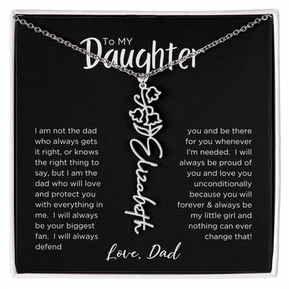 DAUGHTER'S BLOOM: BIRTH FLOWER NECKLACE FROM DAD