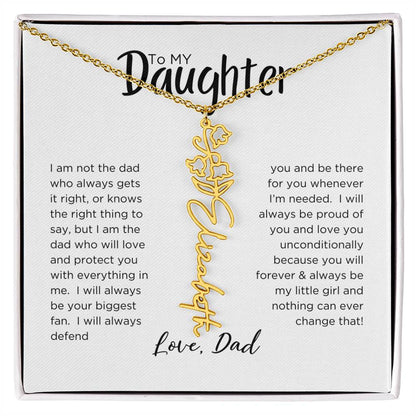 DAUGHTER'S BLOOM:  BIRTH FLOWER NECKLACE FROM DAD