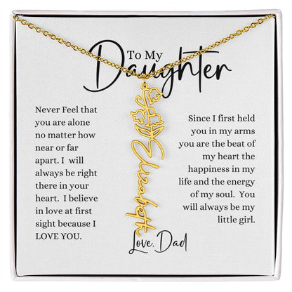 ELEGANCE IN BLOOM:  SILVER OR GOLD BIRTH FLOWER NAME NECKLACE WITH PENDANT