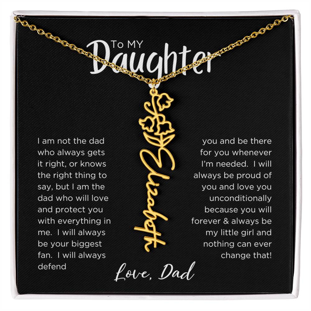 DAUGHTER'S BLOOM: BIRTH FLOWER NECKLACE FROM DAD
