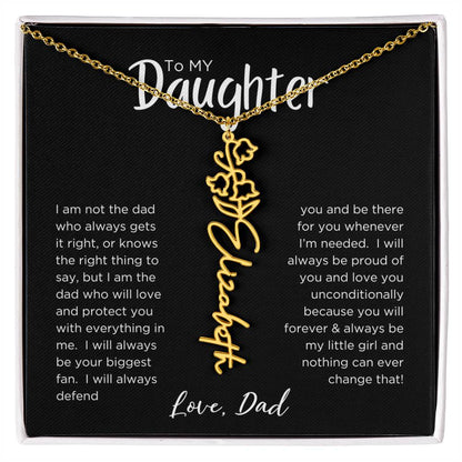 DAUGHTER'S BLOOM: BIRTH FLOWER NECKLACE FROM DAD