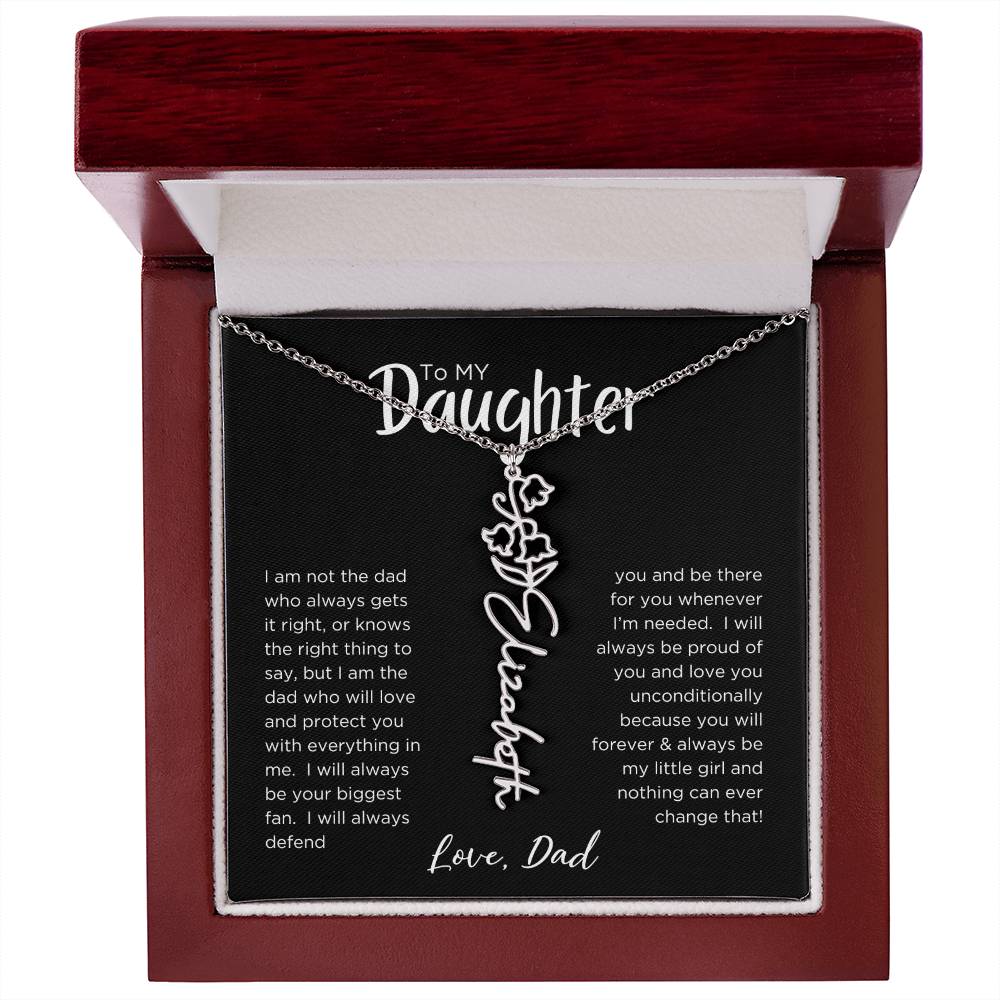 DAUGHTER'S BLOOM: BIRTH FLOWER NECKLACE FROM DAD