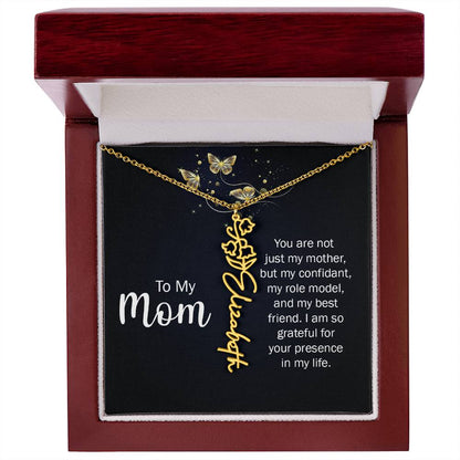 TO MY MOM BIRTH FLOWER NECKLACE