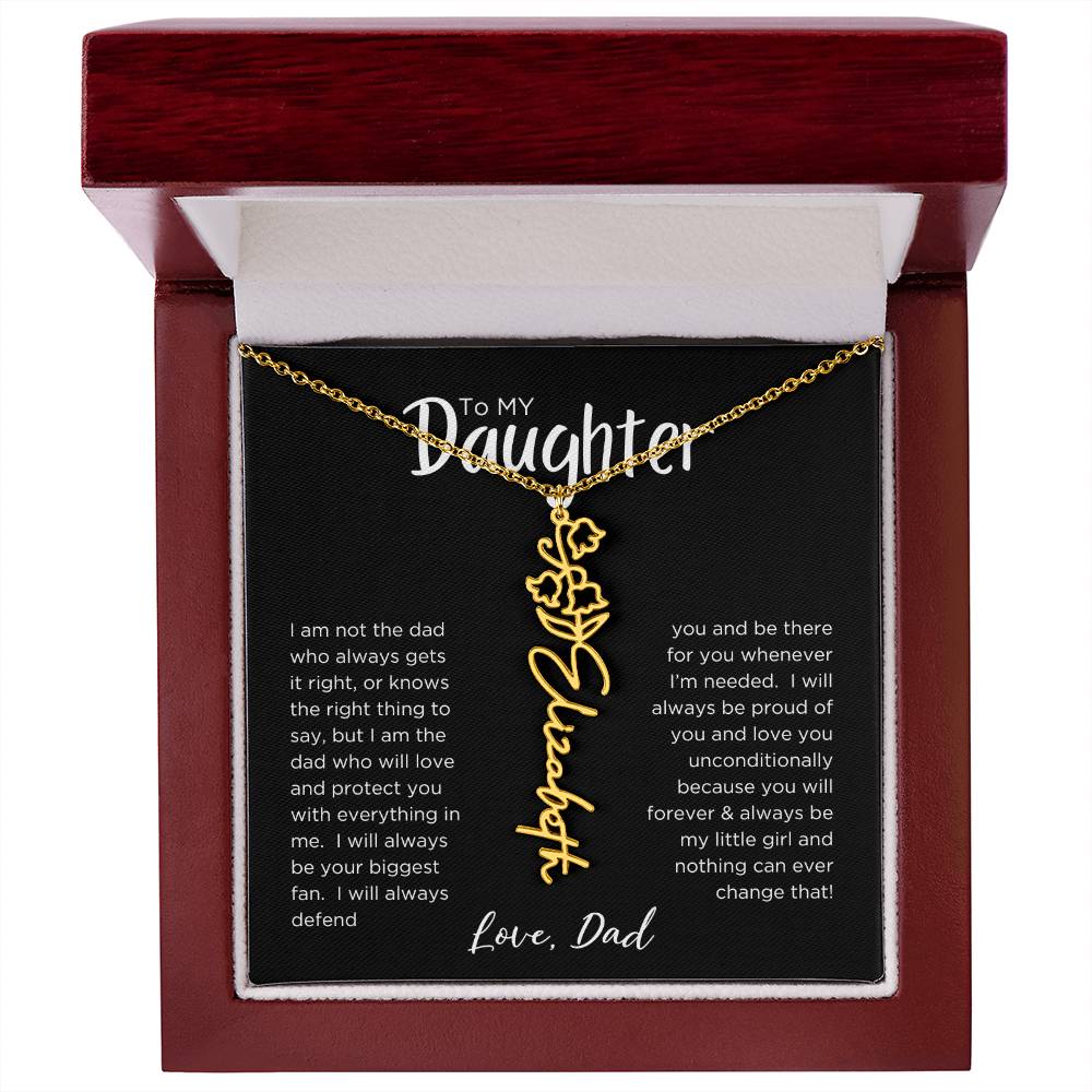 DAUGHTER'S BLOOM: BIRTH FLOWER NECKLACE FROM DAD