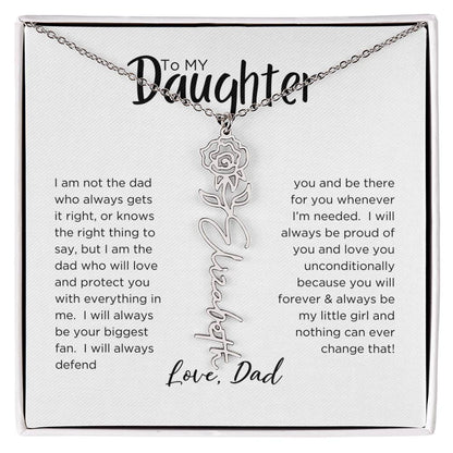 DAUGHTER'S BLOOM:  BIRTH FLOWER NECKLACE FROM DAD