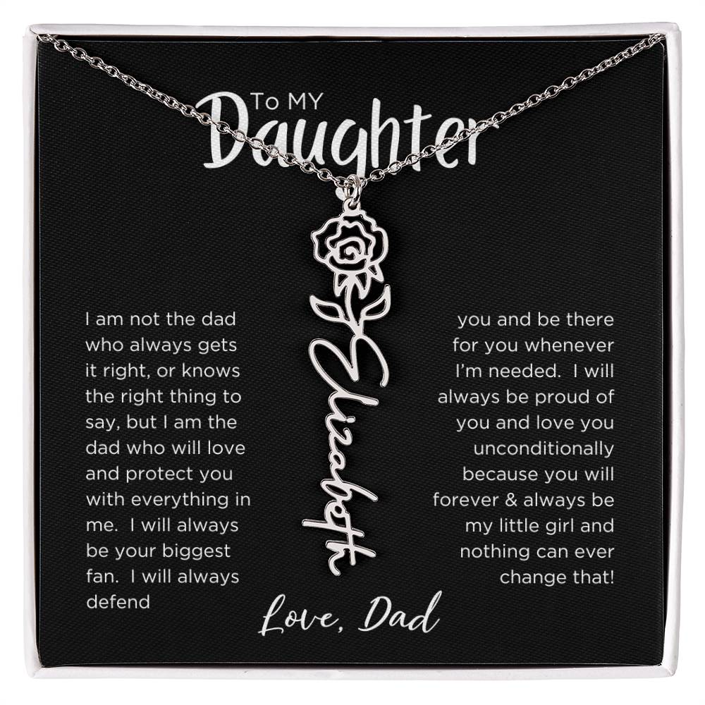 DAUGHTER'S BLOOM: BIRTH FLOWER NECKLACE FROM DAD