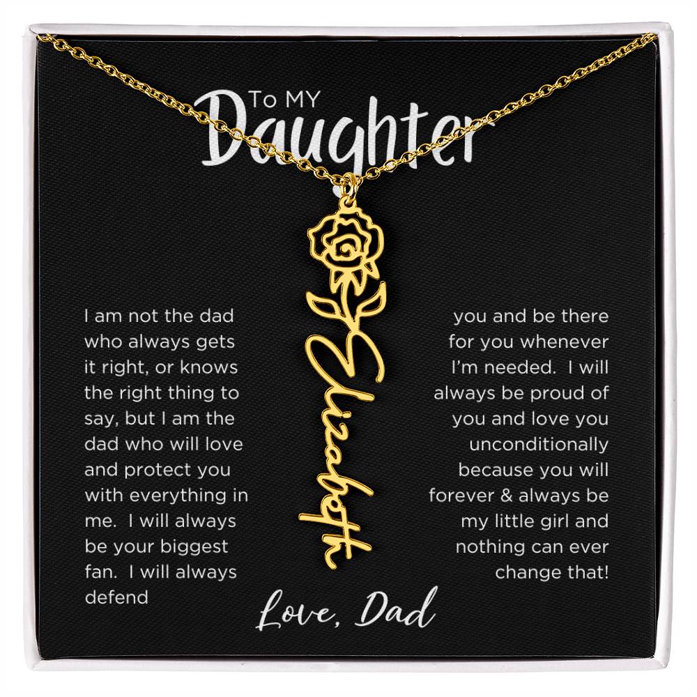DAUGHTER'S BLOOM: BIRTH FLOWER NECKLACE FROM DAD
